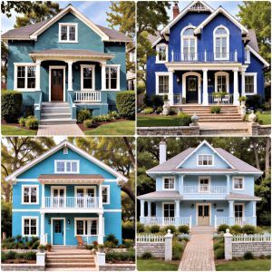 blue exterior house paint ideas