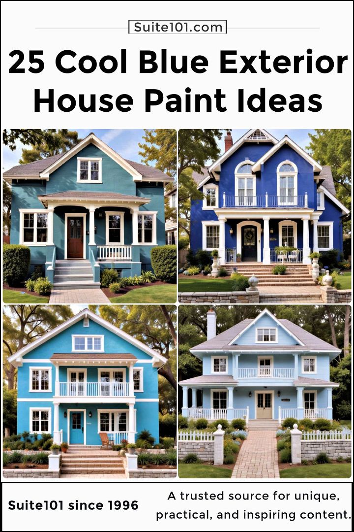blue exterior house paint ideas to copy