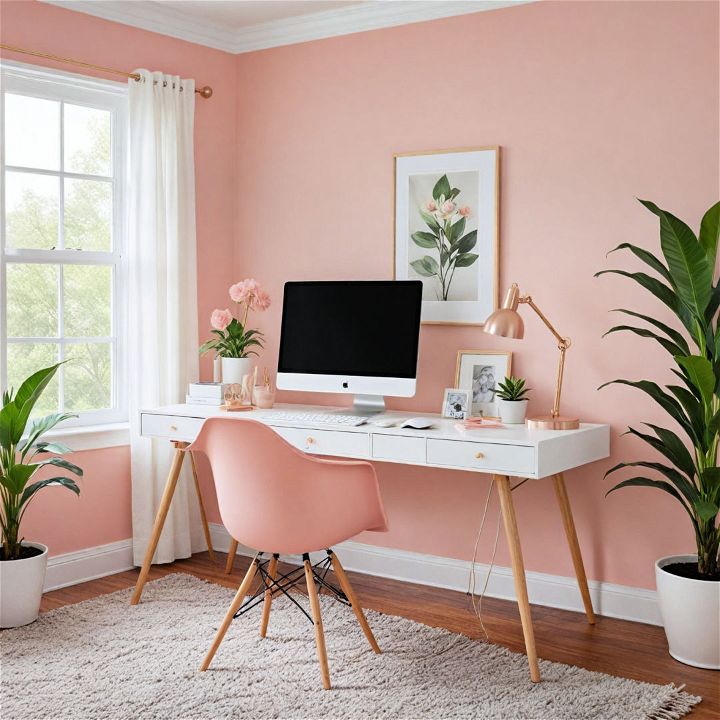 blush pink paint to create serene space