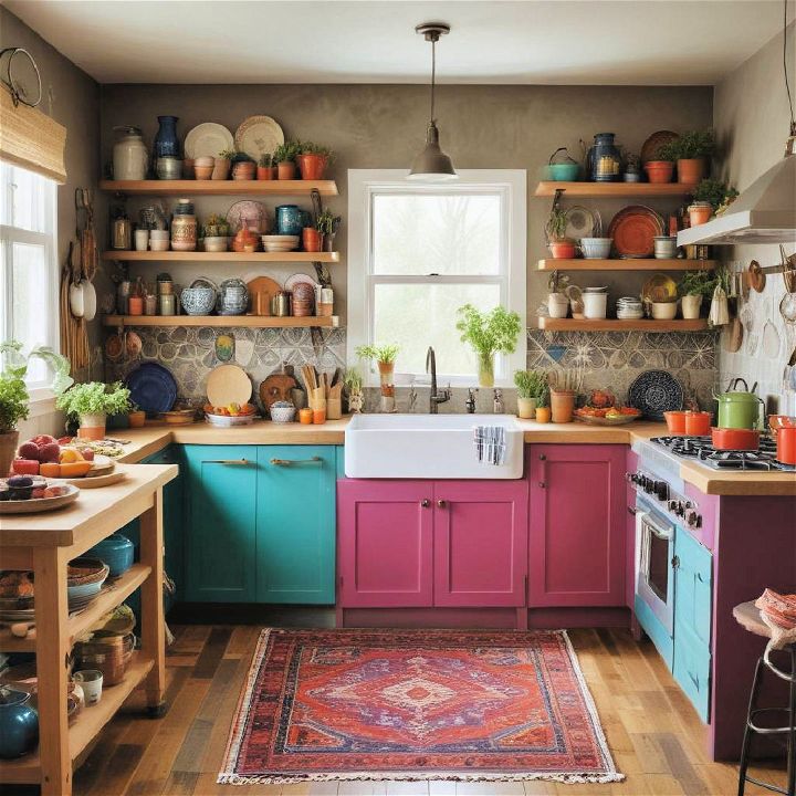 bohemian kitchen to add creativity