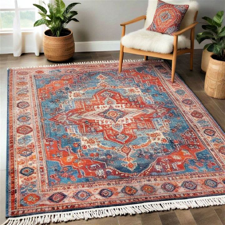 bohemian rug for hipster bedroom