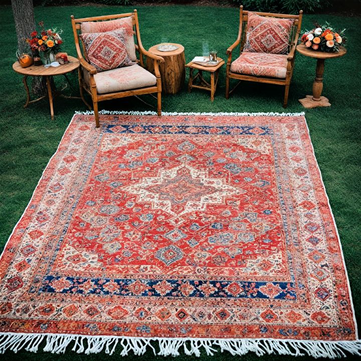 bohemian rug to add warmth