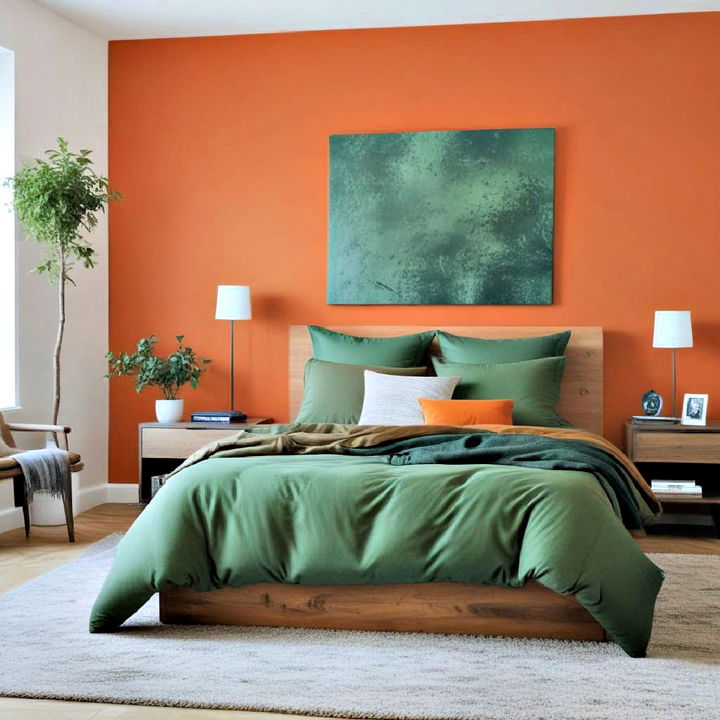 bold and beautiful color bedroom