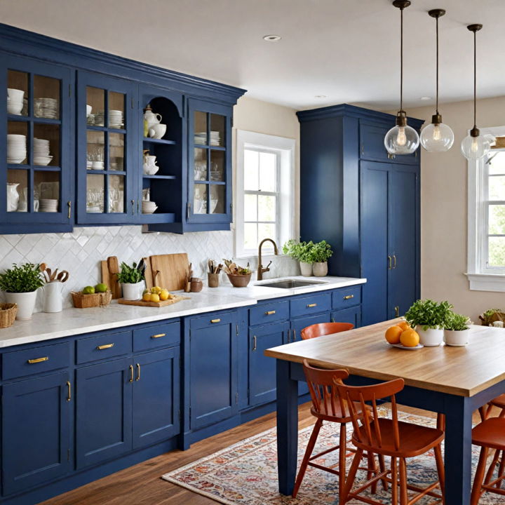 bold cabinet color for kitchen