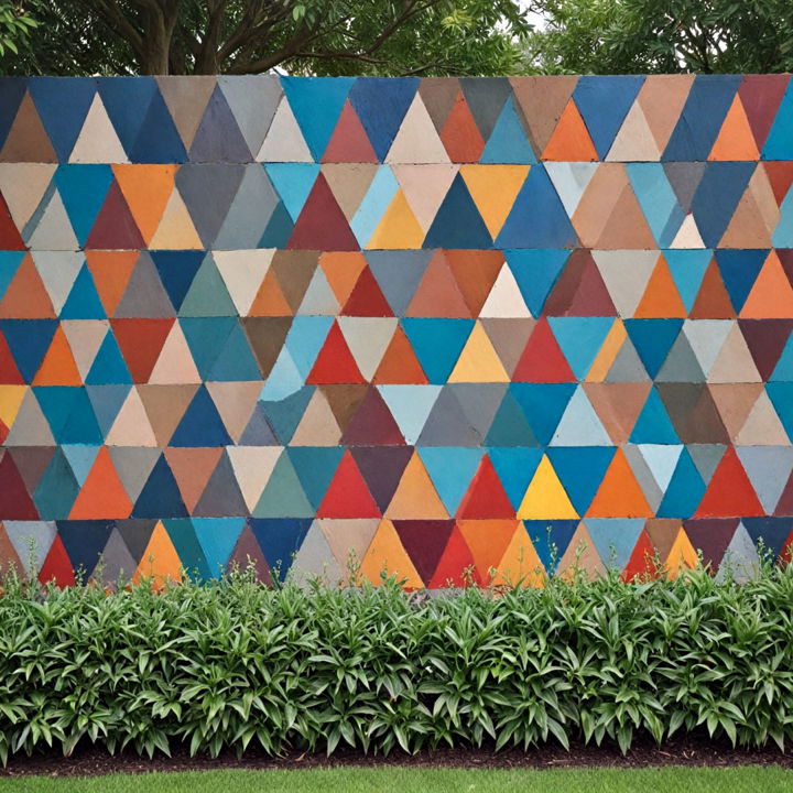 bold geometric pattern fence