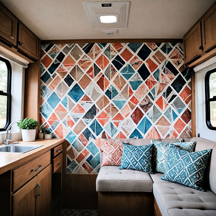 bold geometric pattern wallpaper fot rv