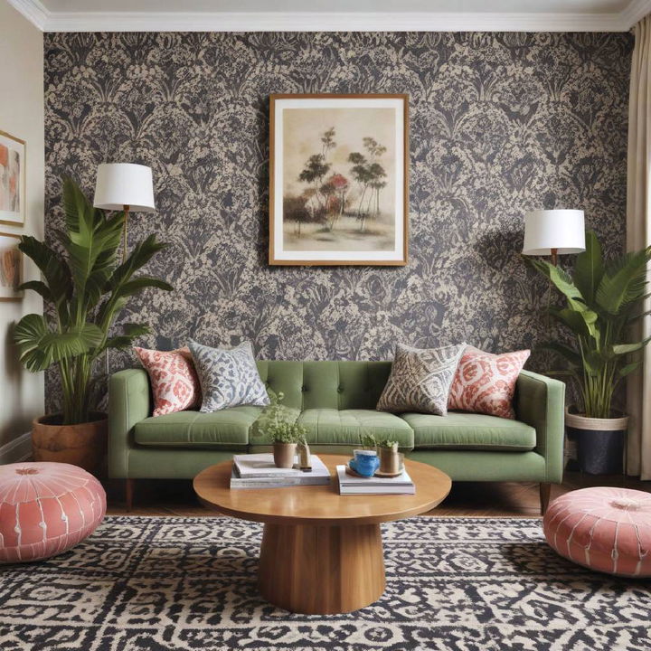 bold patterns for large living room