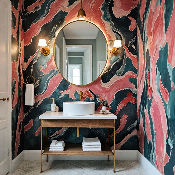 bold statement with abstract art wallpaper