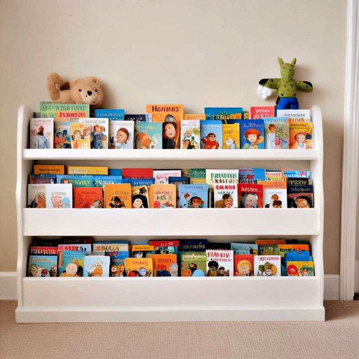 book troughs nursery storage idea