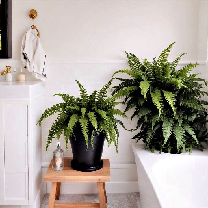 boston fern bathroom plants