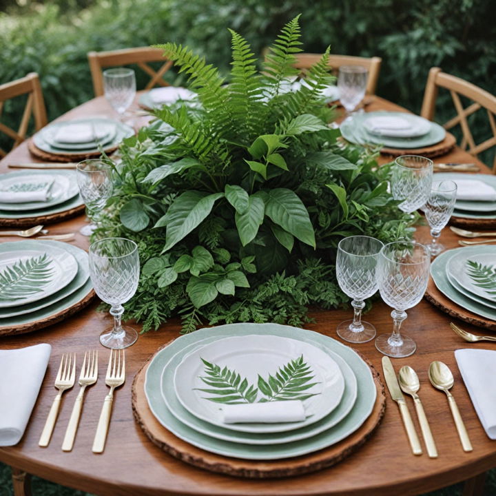 botanical bliss theme table setting