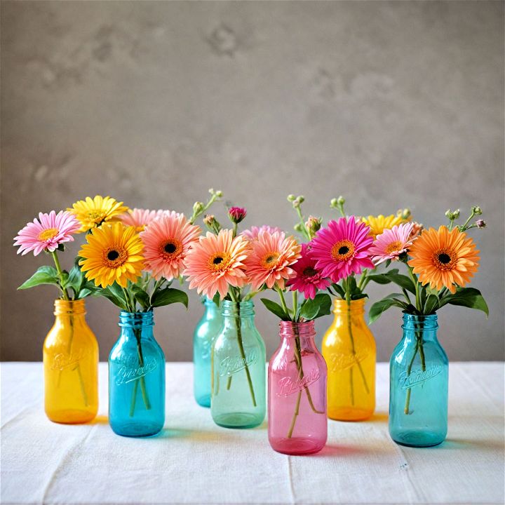 bottle vases for baby shower