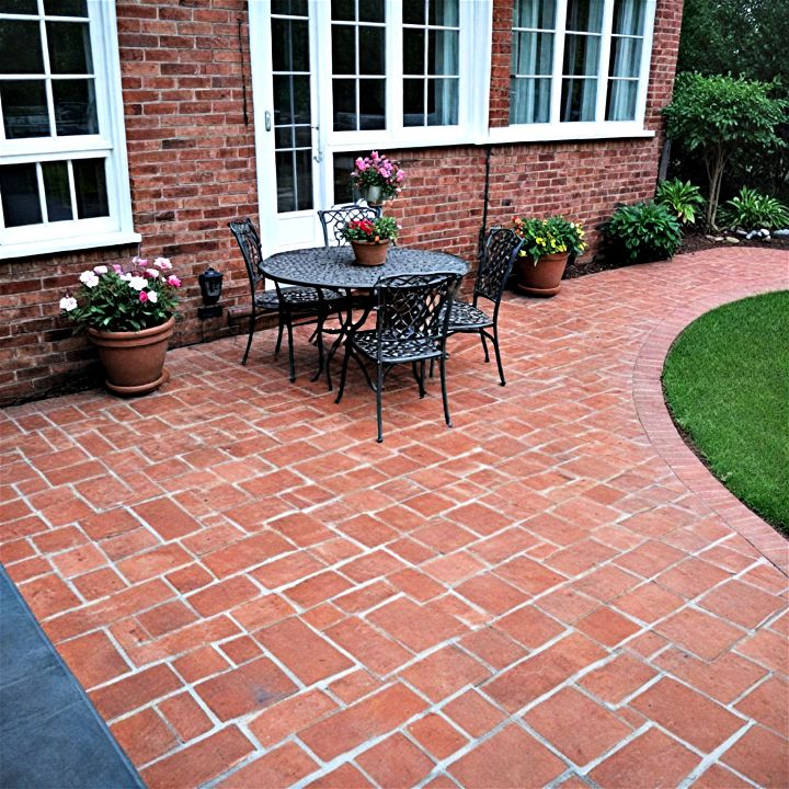 brick pattern to add rustic touch