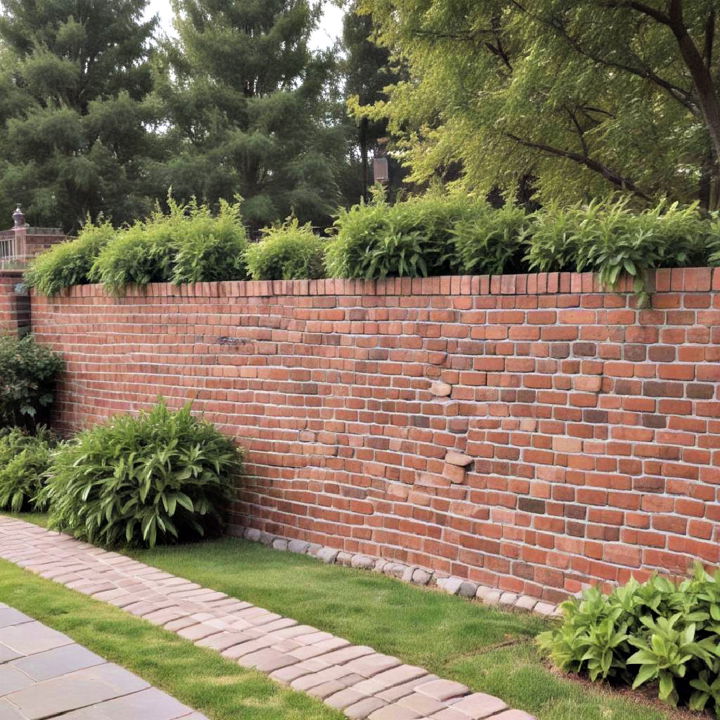 brick wall fence for dogs