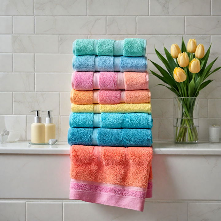 bright bathroom towels