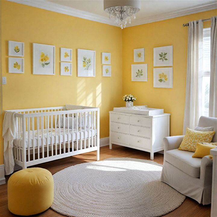 brighten up a nursery with gentle lemon