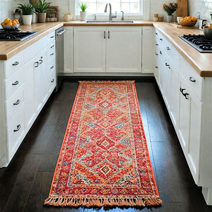 brightly colored runner rug