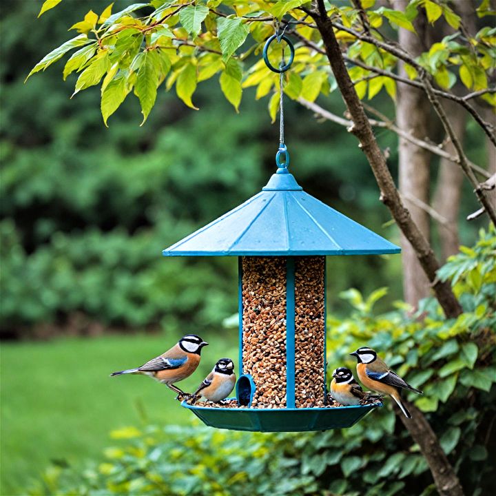 bring life to your garden with a bird feeder