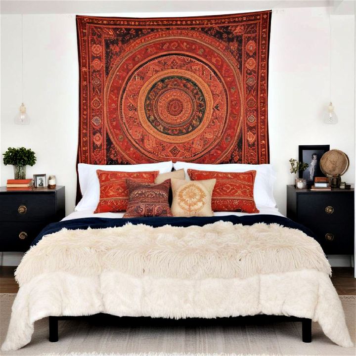 budget friendly tapestry headboard