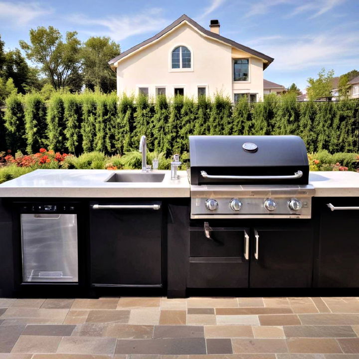 built in barbecue kitchen island