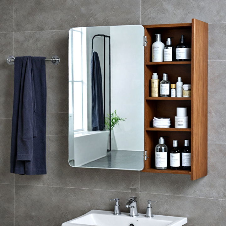 cabinet mirror with storage space