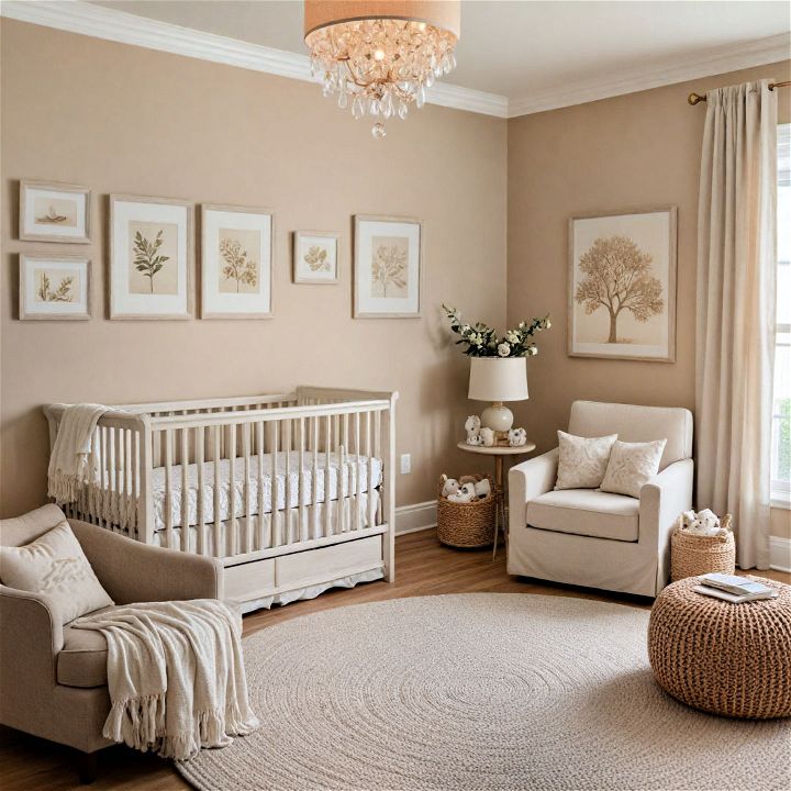 calm beige for a sophisticated nursery