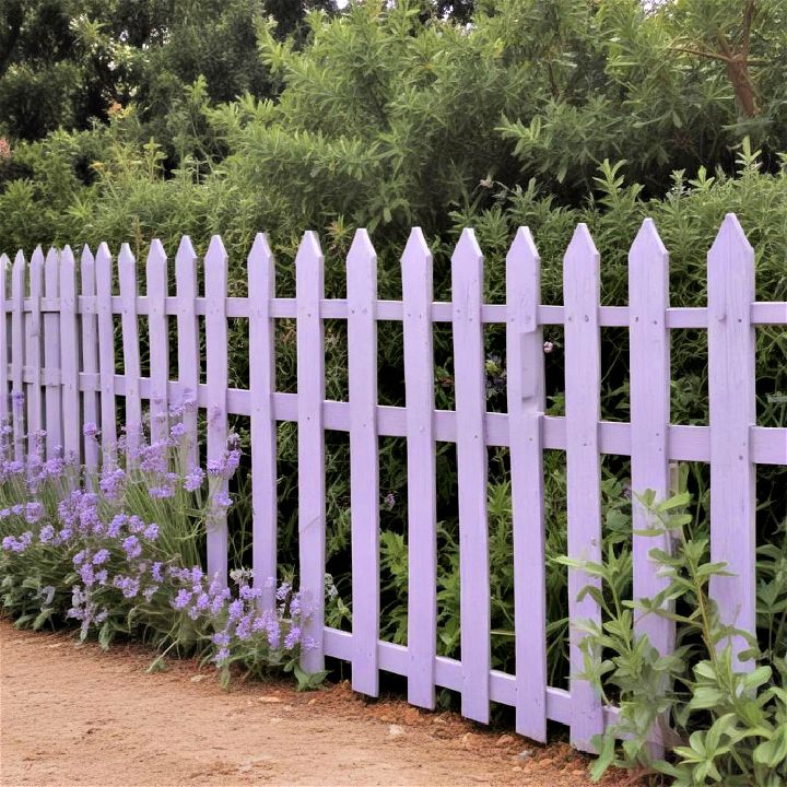 calming lavender fence