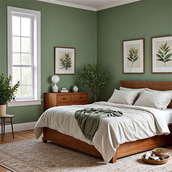 calming sage bedroom paint color
