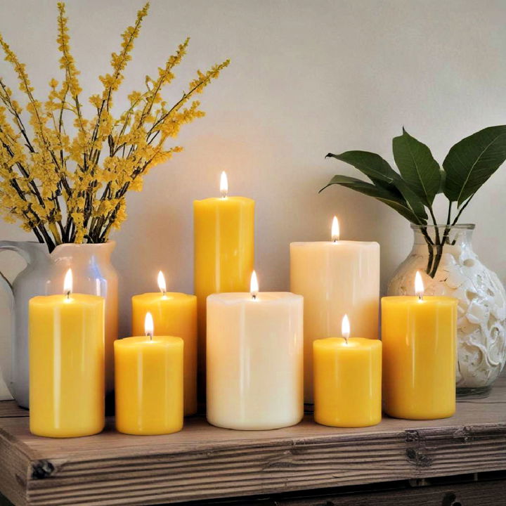 canary yellow candles