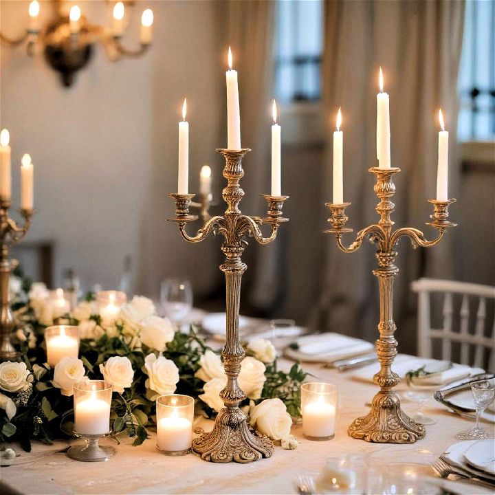 candlesticks and candelabras for decoration