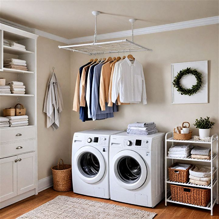 ceiling mounted clothes rack