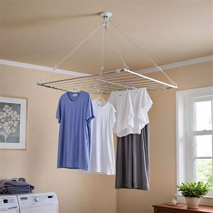 ceiling mounted pulley drying rack
