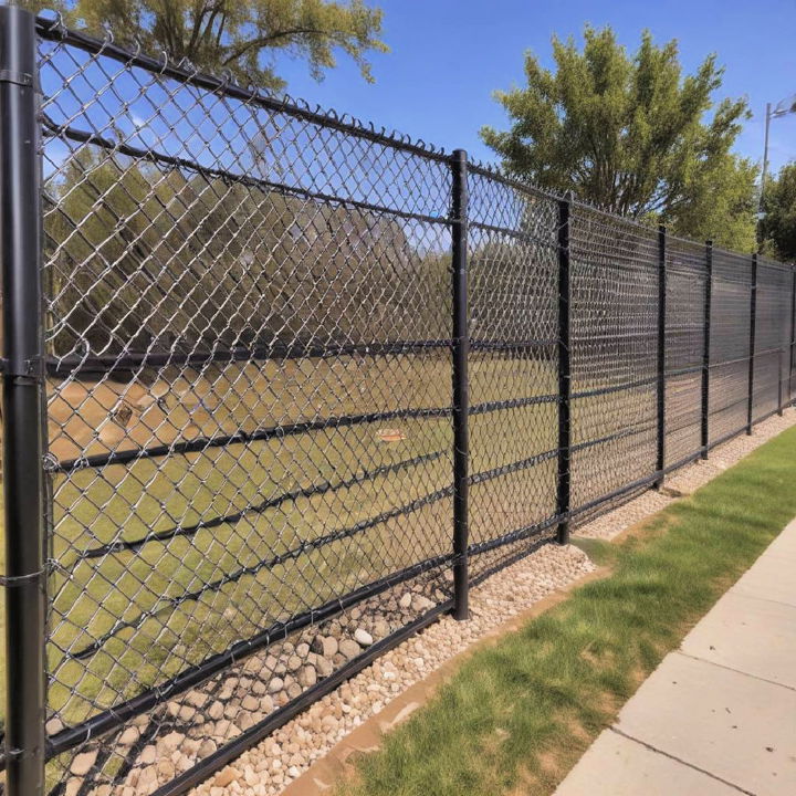 chain link fence with slats