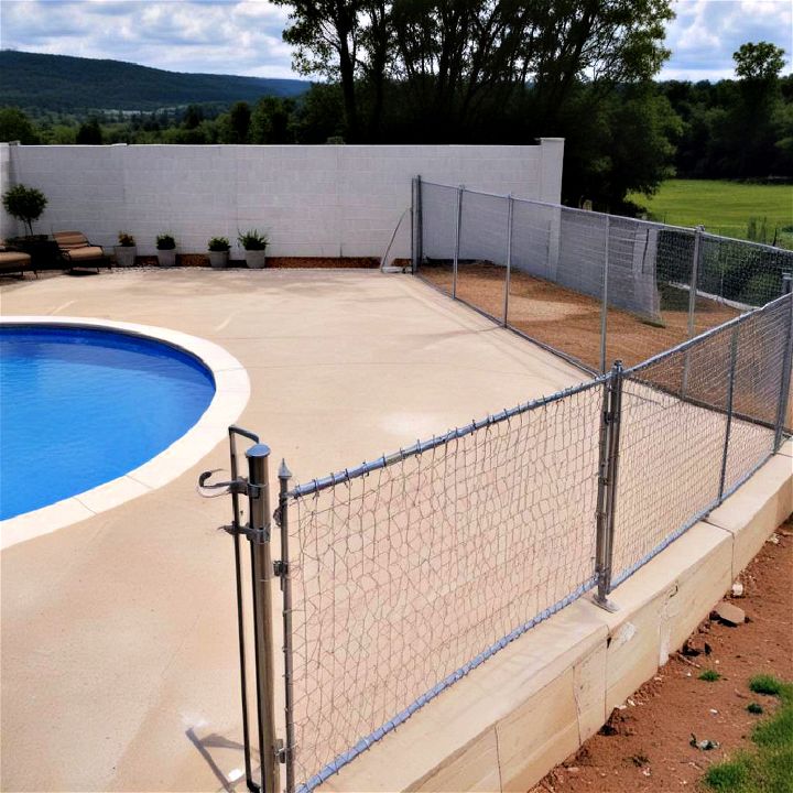 chain link pool fence