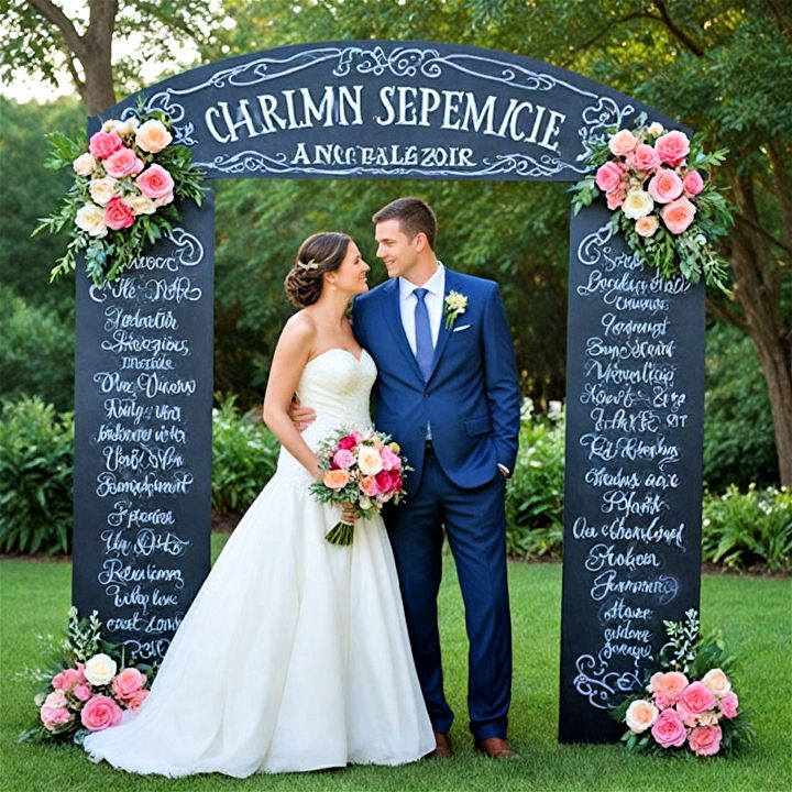 chalkboard arch for diy weddings