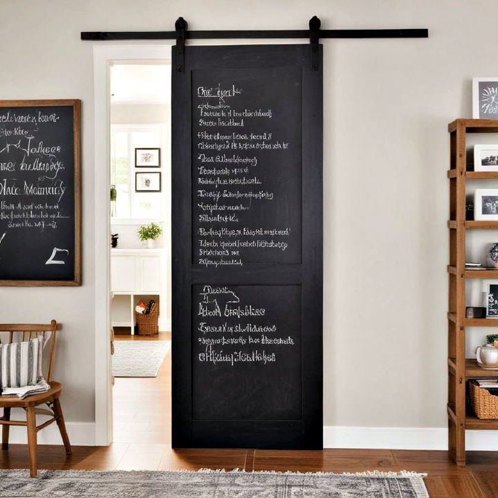 chalkboard barn door