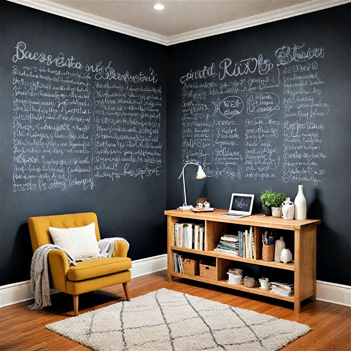 chalkboard paint accent wall