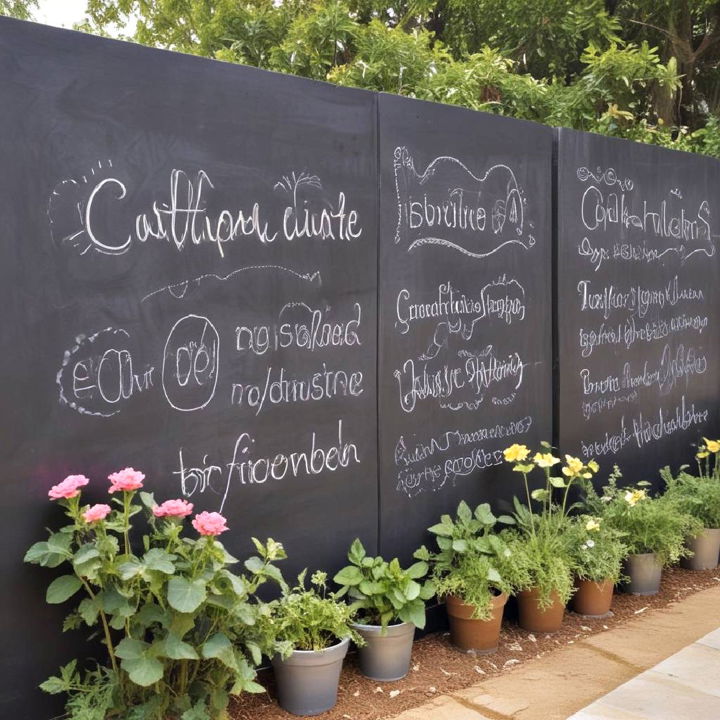 chalkboard paint fence