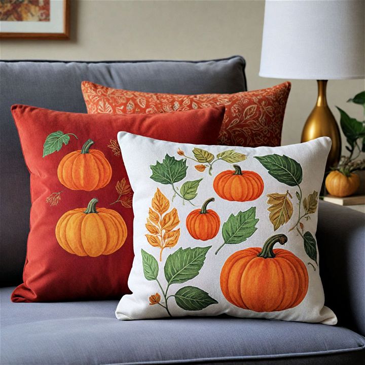 charming autumnal throw pillows