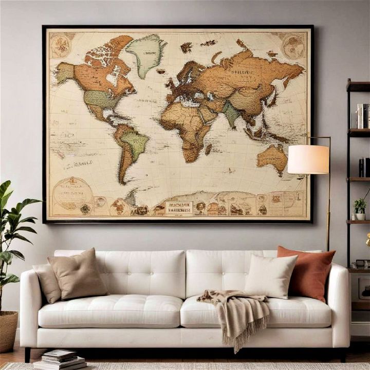 charming framed maps to any room