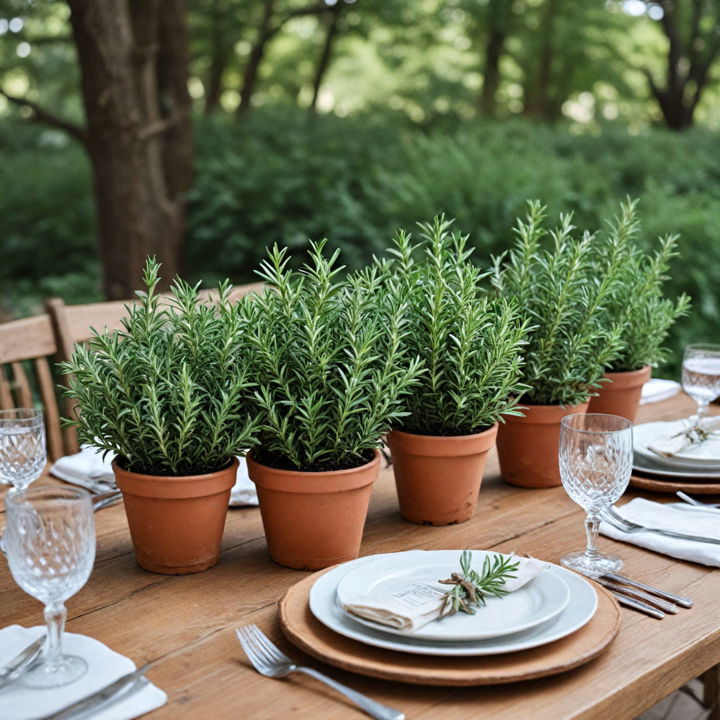charming herb centerpieces
