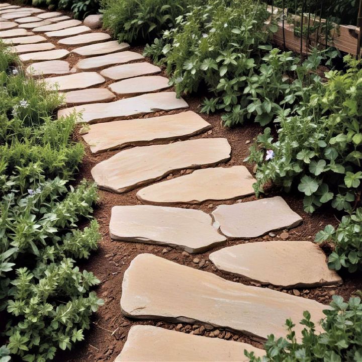 charming herb garden pathway