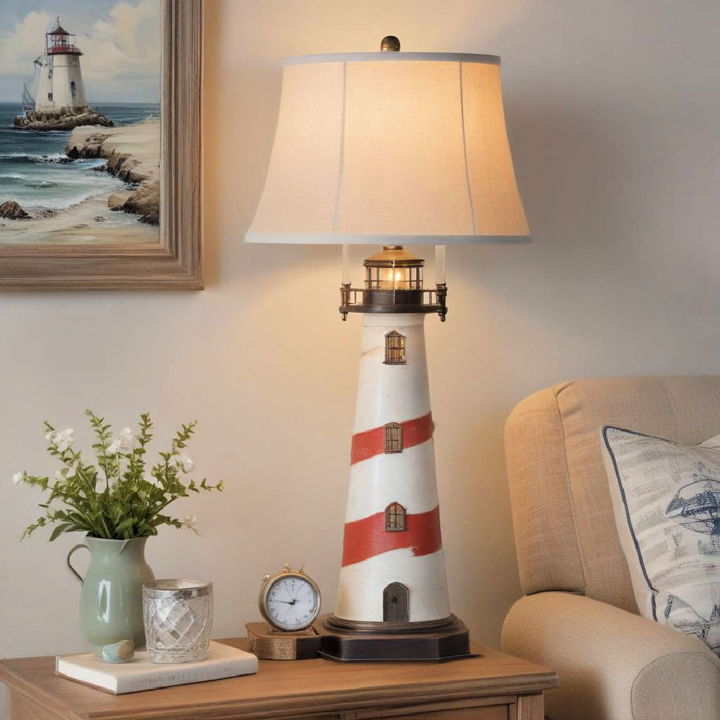 charming lighthouse lamp