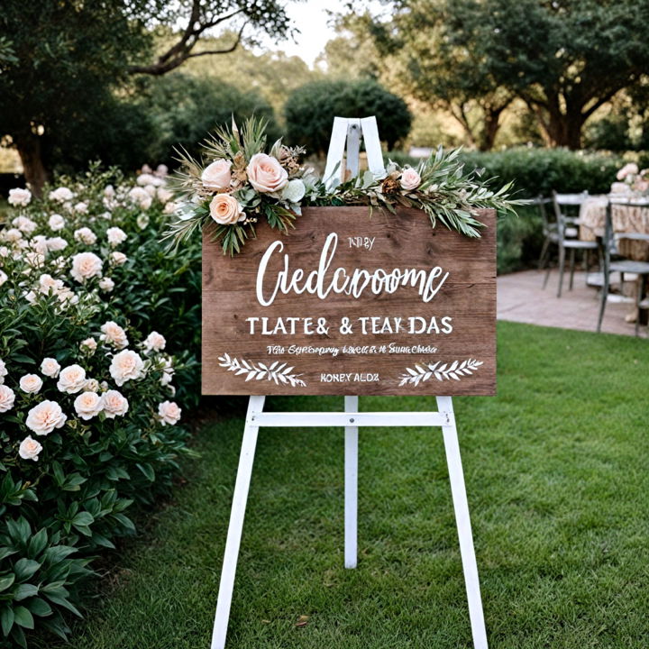 charming rustic wooden sign