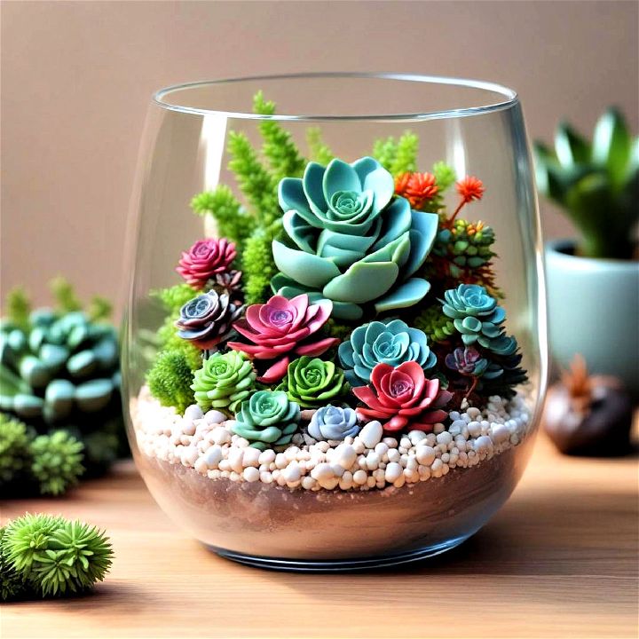 charming succulent terrarium