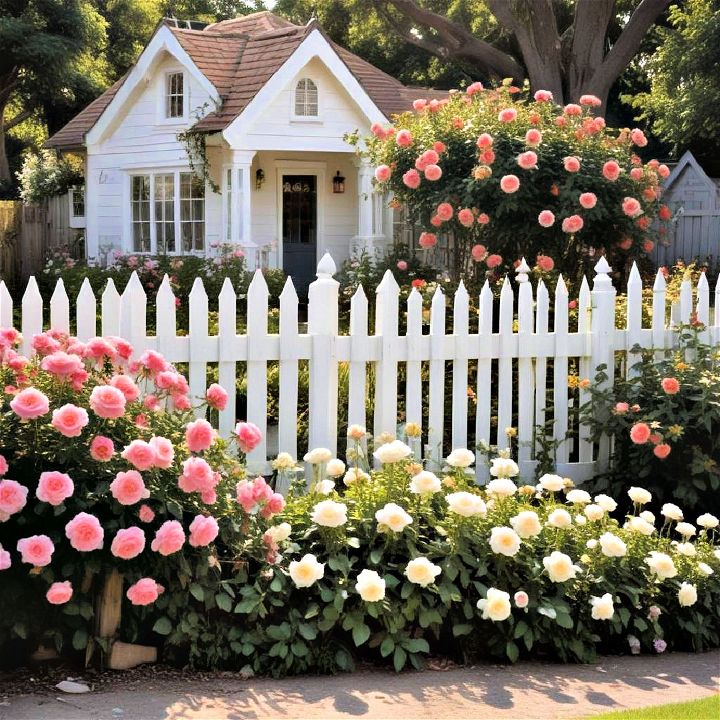 charming white picket fence