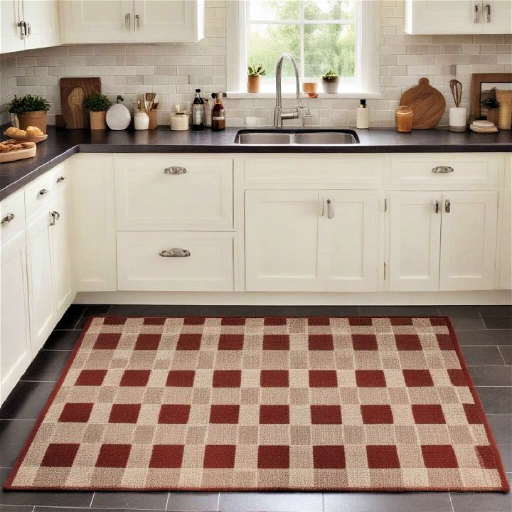 checkerboard kitchen rug
