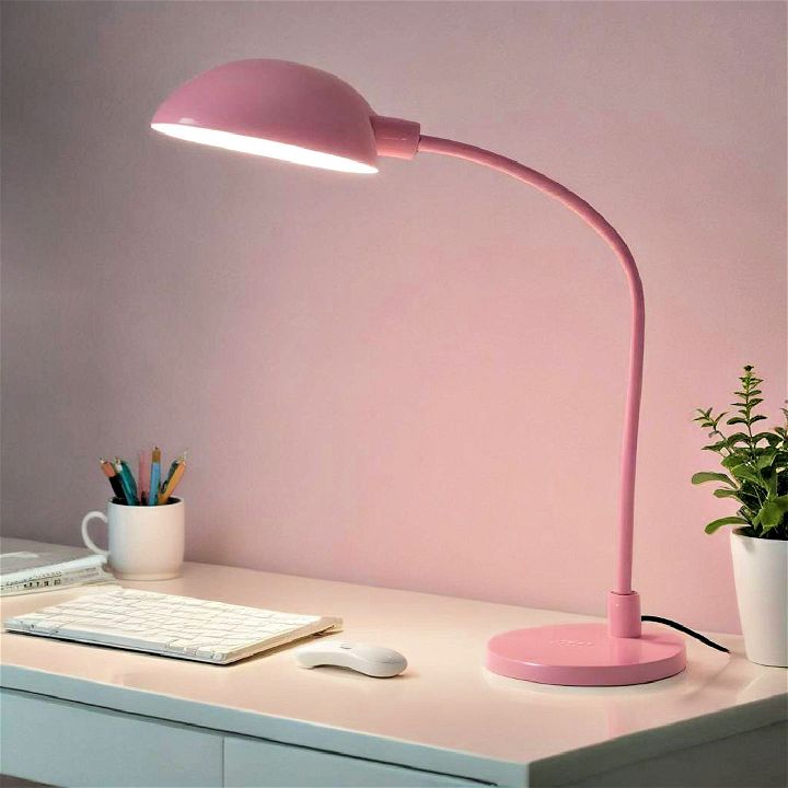 cheerful pink desk lamp