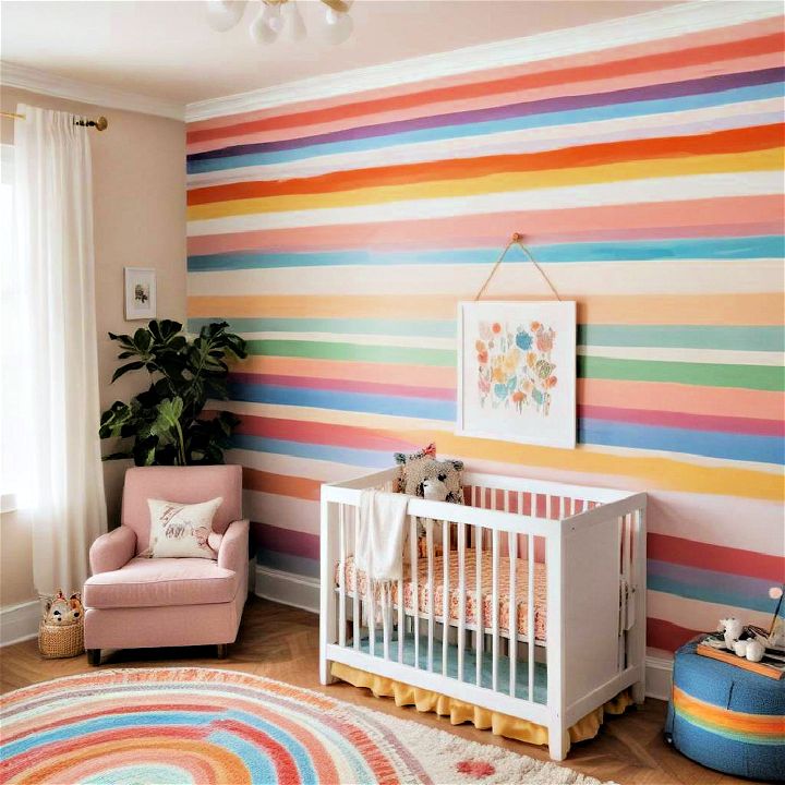 cheerful rainbow stripes design