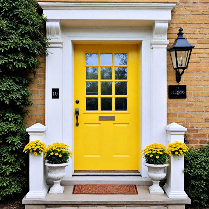 cheerful sunny yellow door